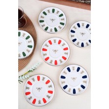 Ayrex Tabakevi Tabak Evi Porselen Acem Zade Karma Çay Tabağı 12,5cm 6 Lı