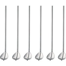 Ayrex 304 Çelik 6 Adet 22 cm Kokteyl Kahve Latte Karıştırma Barmen Kaşığı CIN763BY-6