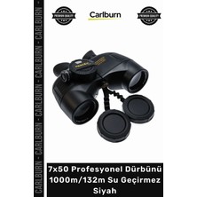Carlburn #dürbün Hd Askeri Deniz Pusulalı 7X50 Profesyonel Dürbünü 1000M132M Su Geçirmez Siyah