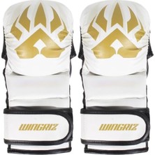 Ayrex Mma Kaplumbağa Eldiven Boks Eldiveni L-Xl Beyaz-Bronz Renk