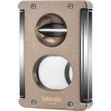 Ayrex Lubinski Sehpalı-Delicili Premium Puro Kesici Lazer Bıçak Double Cutter KAHVE(60RING)
