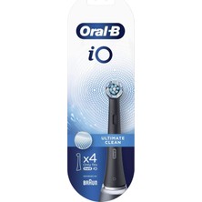 Ayrex Oral-B Io Black Ultimate Clean Yedek Diş Fırçası Başlığı, 4 Adet, Siyah