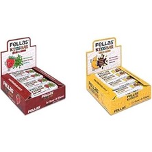 Ayrex Fellas Kids Meyve Bar Ikilisi: Çilekli & Muzlu (12+12 Adet)