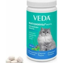 Veda Fitomins Anti Hairball 200 Tablet Kedi Tüy Yumağı Önleyici & Sindirim Destek Bitkisel Takviye