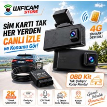 Wificam Çift Kameralı Ubox 4g Araç Kamerası ve Konum Takip