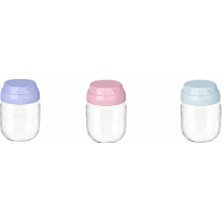 3D Sepetim 3 Adet Vintage Dekoratif Cam Kavanoz 425ML - 14,3 Oz
