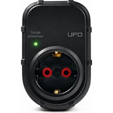 Ayrex Ufo Yeni Tekli Akım Korumalı Topraklı Priz, Sürekli Koruma, 16A 250V, Max 3500W Aşırı Yük Koruması (Siyah)