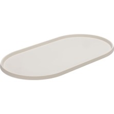 Ayrex Beeztees Dbl Mama Su Kabı Servisi, Silikon, Kaymaz, Bej, 45X25X1,5CM