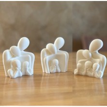 Baba Oğul 3D Kişiye Özel Aile Figürleri – 3D Baskılı Dekoratif Figür - Dilediğiniz 1 Model (Farklı Renk Seçenekleri)