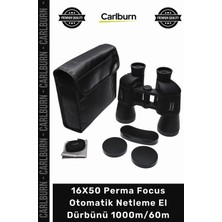 Carlburn #dürbün Profesyonel Bak4 Prizma Mercek 16X50 Perma Focus – Otomatik Netleme El Dürbünü 1000M60M