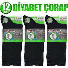 Dündar-Erkek Bambu Diyabet Çorabı/siyah/41-45-Siyah-40-43