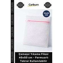 Carlburn Özel Üretim Hassas Koruyucu Çamaşır Yıkama Filesi 40X50 cm Fermuarlı Tekrar Kullanılabilir