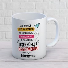 Ajans 313 AJANS313 Kişiye Özel Teşekkürler Öğretmenim Kupa Bardak - Anlamlı & Duygusal Öğretmenler Günü Hediyesi