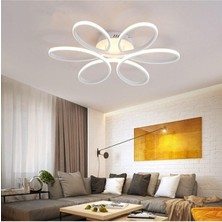 Happy Trend Fer Avize Papatya Modern Tasarım Yatak Odası - Salon - Mutfak Beyaz Renk Gün Işığı ve Beyaz LED Avize