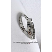 C&On Design Kişiselleştirilebilir Harfli Italyan Charm Çelik Bileklik - Modüler Harf Charm - Sevgiliye, Eşe, Arkadaşa Hediye