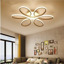 Happy Trend Fer Avize Papatya Modern Tasarım Yatak Odası - Salon - Mutfak Eskitme Renk Gün Işığı ve Beyaz LED Avize