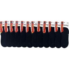 Dündar-Plus Çocuk Sneaker Çorap Dikişsiz Soft 3 Yaş(26-28 No) 12 Adet-Siyah-5 Yaş