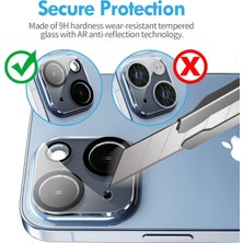 Happy Trend iPhone 15 ve 15 Plus Uyumlu Kamera Lens Koruyucu Temperli Cam 9h Sertlik Hd Şeffaf Lens Kapağı