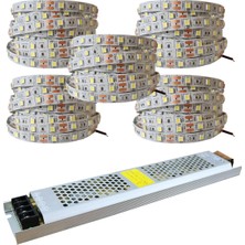 Happy Trend 4040 Yeni Nesil Şerit LED 25 Metre + 12V 33 Amper 400 Watt LED Trafo (Beyaz)