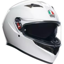 Happy Trend Motosiklet Kaskı Kapalı Kask Mono White Xl