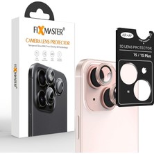 Happy Trend Fixmaster iphone 15-15 Plus Uyumlu Kamera Lens Koruyucu, Pembe, Orijinal Rengiyle Kusursuz Uyum, Darbe Emici, 9h Temperli Cam, Kolay Kurulum, Anti-Reflection Kaplama, Metal Çerçeve