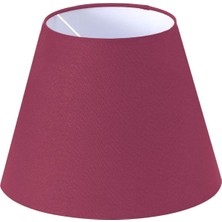 Happy Trend Lit Dizayn Lambader Başlık Bordo Konik Şapka 38X30X22 cm Dekoratif Özel Yüksek Kalite Kumaş