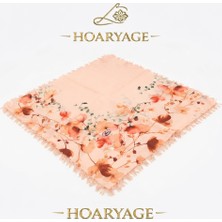 Hoaryage El Emeği Desenli Yazma Kenarına Halka Boncuklu El Oyası Tülbent Yemeni, Fular ,4 Kenarı Oyalı