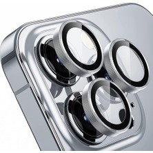Happy Trend Enfein iPhone 14 Pro Max/14 Pro Ile Uyumlu Cmcov Kamera Lens Koruyucu Kolay Tak Çıkar Ergonomik Ince Tasarım Kırılma ve Çizilme Önleyici Silver