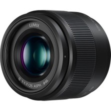 Happy Trend Panasonic H-H025E Lumıx G Sabit Yanma Genişliği 25 mm F1.7 Asph. Objektif (Görüntü Açısı 47°, Filtre Boyutu 46 Mm, Yakın Ayar Sınırı 0,25 M) Siyah