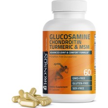 Bronson Glucosamine Chondroitin Turmeric & Msm Joint Support, 60 Capsules | Standardized Boswellia, Shellfish-Free Glucosamine, Mobility & Comfort Support, Non-Gmo, Gluten-Free & Soy-Free