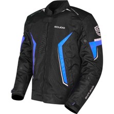 Happy Trend Scudo Roma Mavi Erkek Motosiklet Ceketi Xl