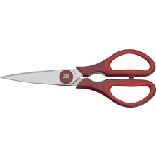 Happy Trend Wmf Touch Mutfak Makası, 21 Cm, Tırtıklı Ağızlı, Cromargan® Yüksek Kaliteli Paslanmaz Çelik, Yumuşak Tutma Sapı, Kırmızı