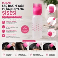 Ufak Tefek Şeyler 1 Adet Taraklı Saç Bakım Yağı ve Saç Boyama Şişesi - Pratik Saç Diplerine Uygulama Aparatı