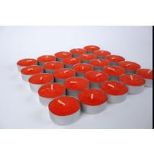 Happy Trend Orret Home Tealight Mum Seti, Para Mum, Çaydanlık Mumu, Dekorasyon ve Özel Günler Için Fondü Kokulu, Zarif ve Uzun Yanma Süreli Mumlar (16 Adet, Kırmızı)