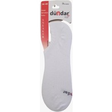 Dündar-Pamuklu 4 Çift Unisex Sneaker Görünmez Dikişsiz Çorap Plus-Beyaz-36 - 40