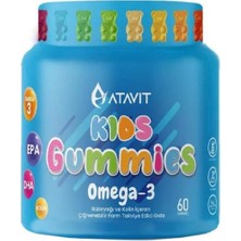Kids Gummies Omega-3 Balık Yağı, 60 Çiğnenebilir Form