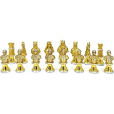 Rakun Home Orta Çağ Temalı Kurşun Satranç Taş Seti – Gold & Silver