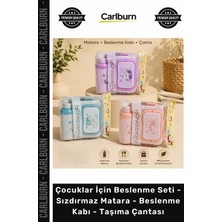 Carlburn #backtoschool Okul Çocuklar Için Beslenme Seti Sızdırmaz Matara Beslenme Kabı Taşıma Çantalı