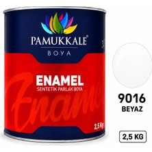 Pamukkale Arge Toptan Enamel Sentetik Parlak Yağlı Boya 2.5 kg Beyaz 9016