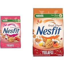 Nestlé Nesfit Kırmızı Meyveli Tam Tahıl ve Pirinç Gevreği, 400 G ve Nestlé Nesfit Tam Tahıl