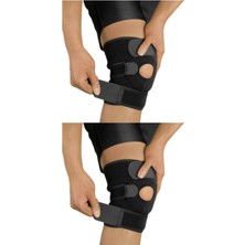 Kısa Patella Destekli Dizlik, Ayarlanabilir, Set Of 2, Siyah