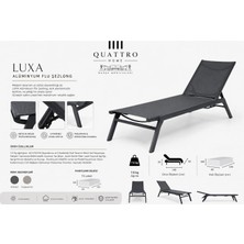 Quattro Home Luxa Ayarlanabilir Alüminyum Flu Şezlong