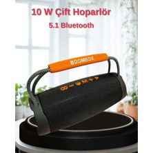 Hakan Living 10W Çift Hoparlör Rgb Efektli Derin Baslı Kablosuz Taşınabilir Hoparlör