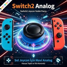 Pop Konsol Nintendo Switch 2 Joy-Con Sol Analog 3D Joystick Ns2 Tamir Yedek Parça Mavi