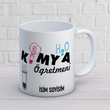 Ajans 313 AJANS313 Kişiye Özel Kimya Öğretmeni Kupa Bardak - Formüllü ve Deney Tüpü Tasarımlı Hediye