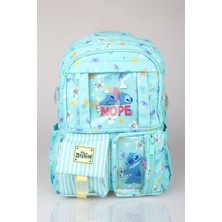 x Dekomus Lisanslı Stitch "urban Aloha Collection" Özel Tasarım Büyük Boy Okul Çantası "dekomus Cep Defteri Hediyeli"