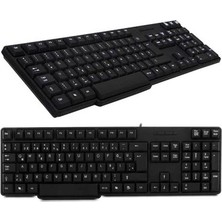 Sungur's Store Everest KB-517U Siyah Kablolu Standart Klavye (Caps Lock Tuşu) (Kablo Uzunluğu 1.35
