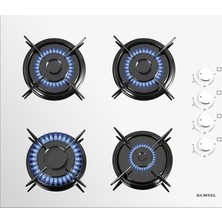 Sungur's Store Beyaz Cam Dijital Ankastre Set, 8 Programlı Kullanım