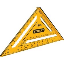 Sungur's Store Çift Renkli Abs Plastik Inç Ölçülü Gönye, 12" Uzunluğunda
