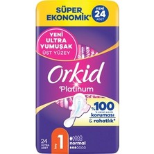 Sungur's Store Orkid Platinum Hijyenik Ped Süper Ekonomik Paket Normal (Boy 1) 24 Adet